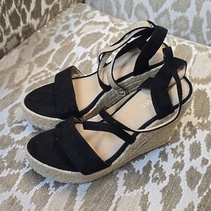 Jin Hui Qiqi black and creme Wedges